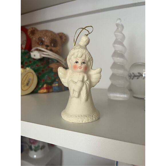 Vintage Other - Vintage Snow Angel Figurine Angel  ( Bell )Figurine Ornament Decoration 4" Tall